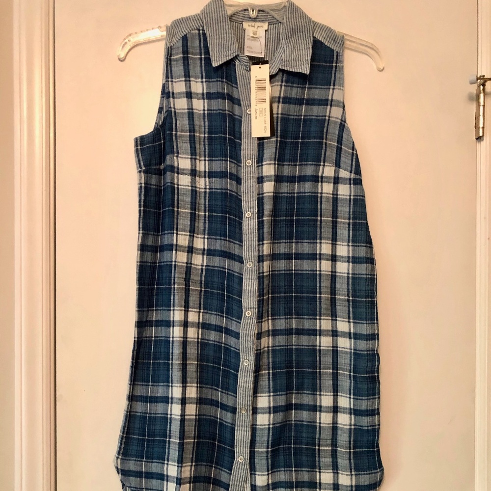 Madras Plaid Sleeveless Dress